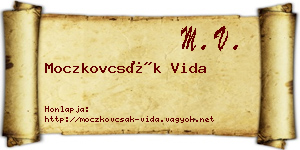 Moczkovcsák Vida névjegykártya